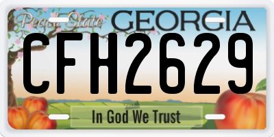 GA license plate CFH2629