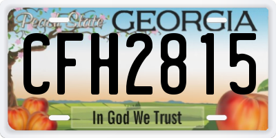 GA license plate CFH2815