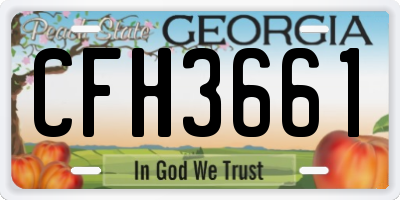 GA license plate CFH3661