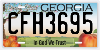 GA license plate CFH3695