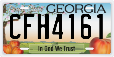 GA license plate CFH4161