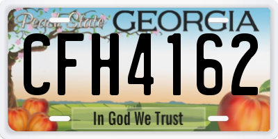 GA license plate CFH4162