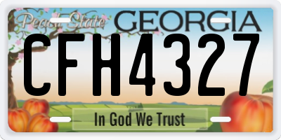 GA license plate CFH4327