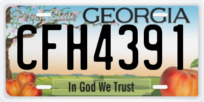 GA license plate CFH4391