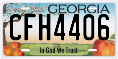 GA license plate CFH4406