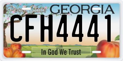 GA license plate CFH4441