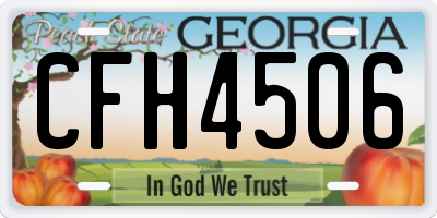 GA license plate CFH4506