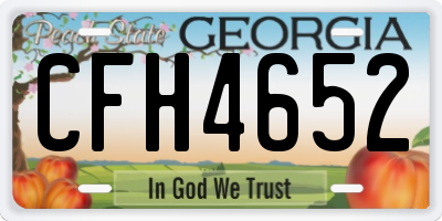 GA license plate CFH4652