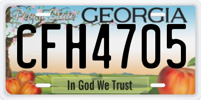 GA license plate CFH4705