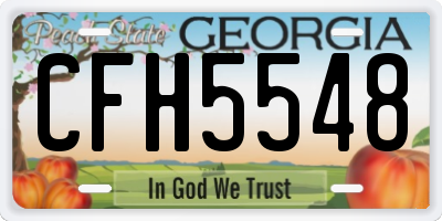 GA license plate CFH5548