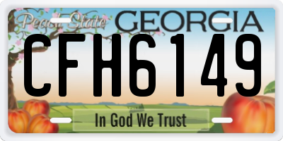 GA license plate CFH6149