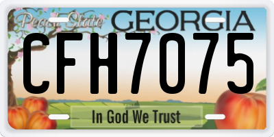 GA license plate CFH7075