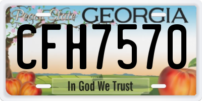 GA license plate CFH7570