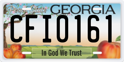 GA license plate CFI0161