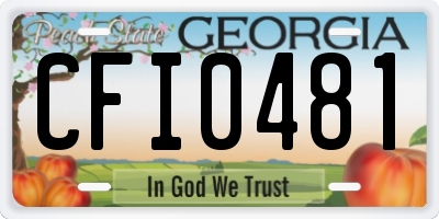 GA license plate CFI0481