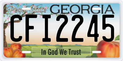 GA license plate CFI2245