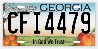 GA license plate CFI4479
