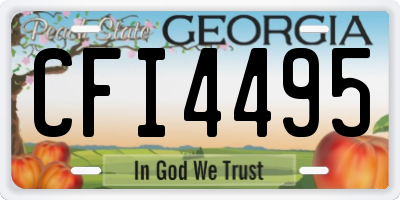 GA license plate CFI4495