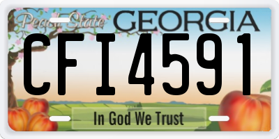 GA license plate CFI4591