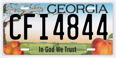 GA license plate CFI4844