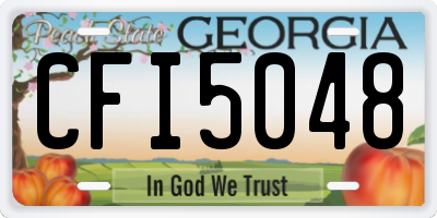 GA license plate CFI5048