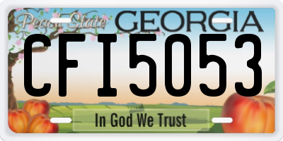 GA license plate CFI5053