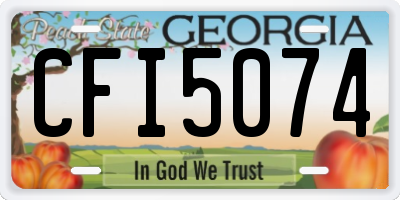 GA license plate CFI5074