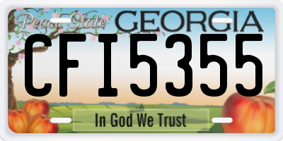 GA license plate CFI5355