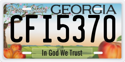 GA license plate CFI5370