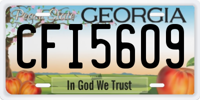 GA license plate CFI5609