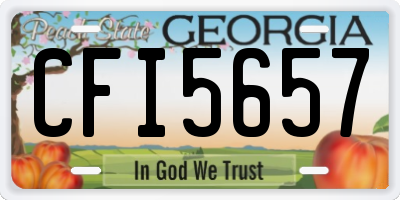 GA license plate CFI5657