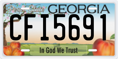 GA license plate CFI5691