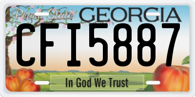 GA license plate CFI5887