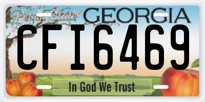 GA license plate CFI6469