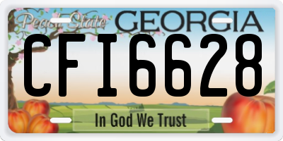 GA license plate CFI6628