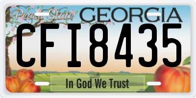 GA license plate CFI8435