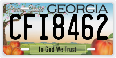 GA license plate CFI8462