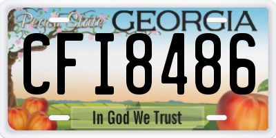 GA license plate CFI8486