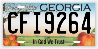 GA license plate CFI9264