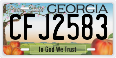 GA license plate CFJ2583