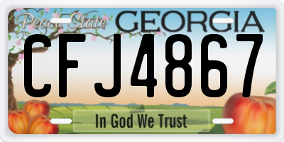GA license plate CFJ4867