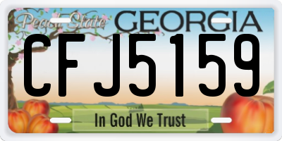 GA license plate CFJ5159