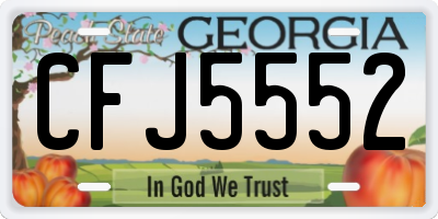 GA license plate CFJ5552