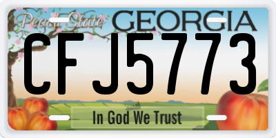 GA license plate CFJ5773