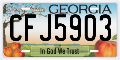 GA license plate CFJ5903