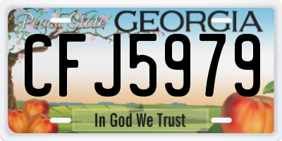GA license plate CFJ5979