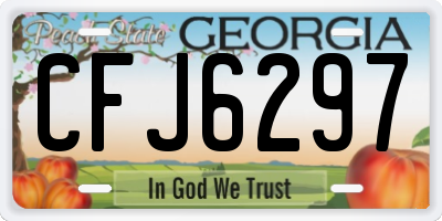 GA license plate CFJ6297
