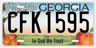 GA license plate CFK1595