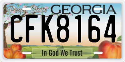 GA license plate CFK8164