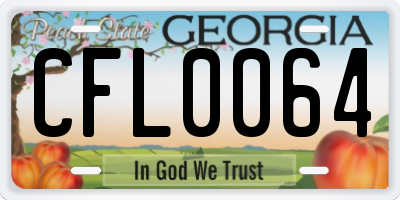 GA license plate CFL0064